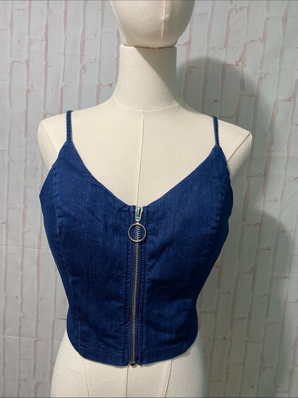 Blashe NWOT Denim Crop Top size L